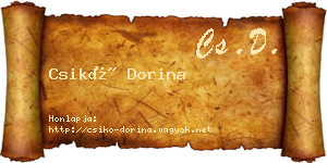 Csikó Dorina névjegykártya