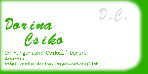 dorina csiko business card